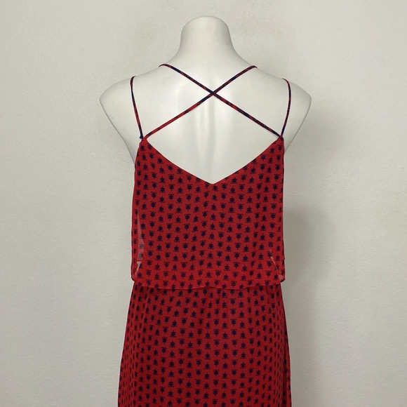 Giani Bernini Red/Blue Bohemian Criss Cross Hippie Maxi Dress Size S - Picture 6 of 10